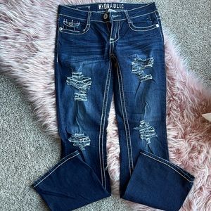 Women’s Hydraulic boot cut jeans. Size 9/10.